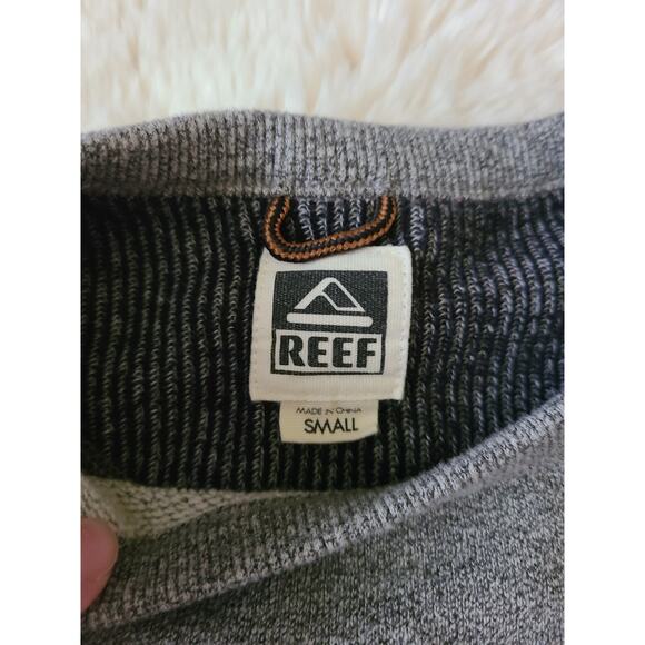 Reef Men's Gray Sweater Long Sleeved Shirt With Pocket Size Small - Picture 5 of 8